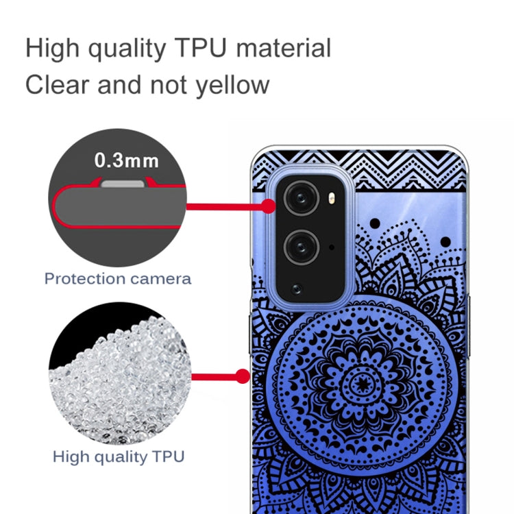 For OnePlus 9 Colored Drawing Pattern Highly Transparent TPU Protective Case