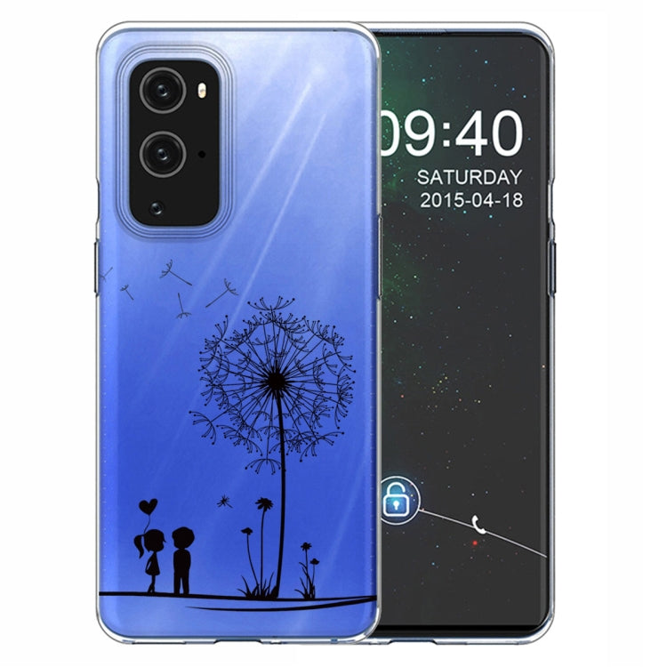 For OnePlus 9 Colored Drawing Pattern Highly Transparent TPU Protective Case