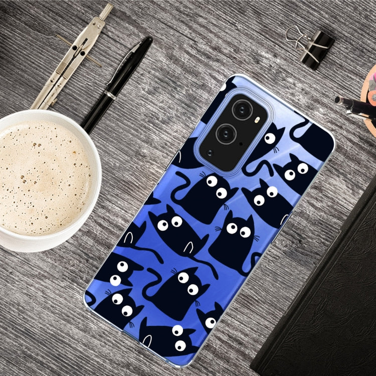 For OnePlus 9 Colored Drawing Pattern Highly Transparent TPU Protective Case