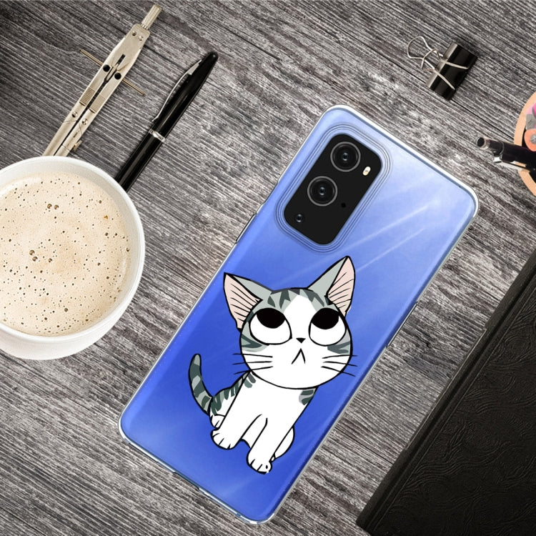 For OnePlus 9 Colored Drawing Pattern Highly Transparent TPU Protective Case