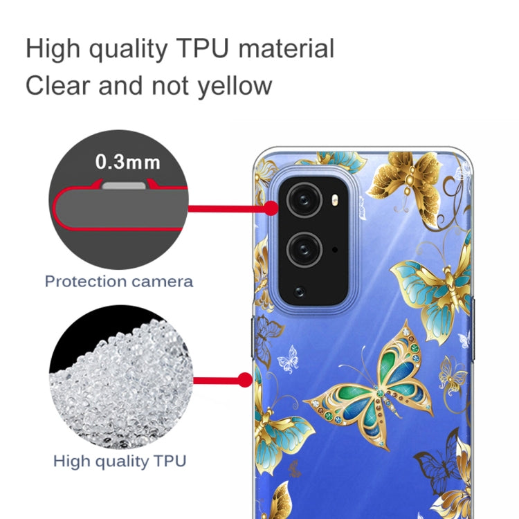 For OnePlus 9 Colored Drawing Pattern Highly Transparent TPU Protective Case