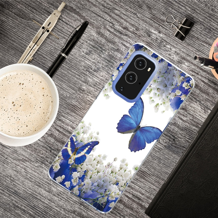 For OnePlus 9 Colored Drawing Pattern Highly Transparent TPU Protective Case