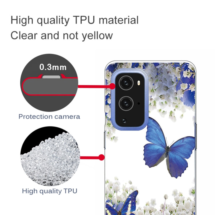 For OnePlus 9 Colored Drawing Pattern Highly Transparent TPU Protective Case