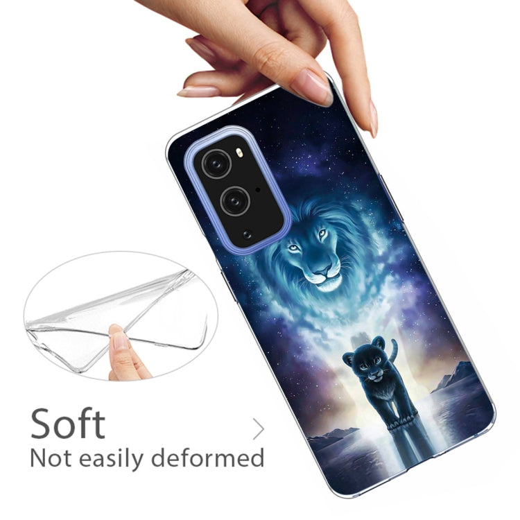 For OnePlus 9 Colored Drawing Pattern Highly Transparent TPU Protective Case
