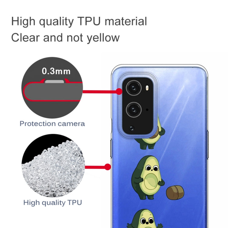 For OnePlus 9 Pro Colored Drawing Pattern Highly Transparent TPU Protective Case