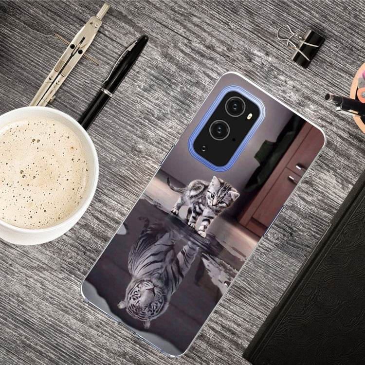 For OnePlus 9 Pro Colored Drawing Pattern Highly Transparent TPU Protective Case