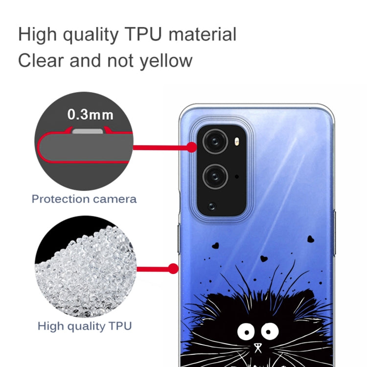 For OnePlus 9 Pro Colored Drawing Pattern Highly Transparent TPU Protective Case