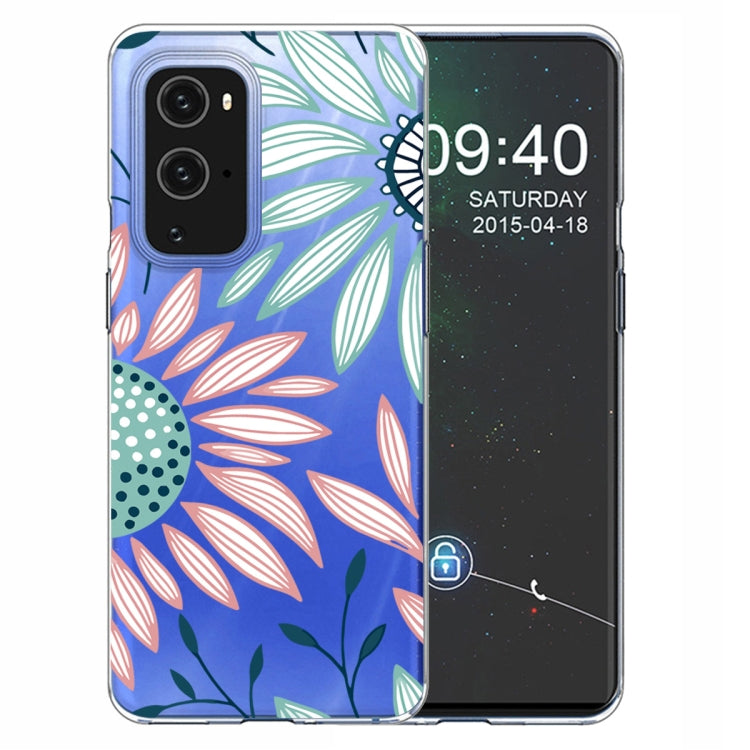 For OnePlus 9 Pro Colored Drawing Pattern Highly Transparent TPU Protective Case