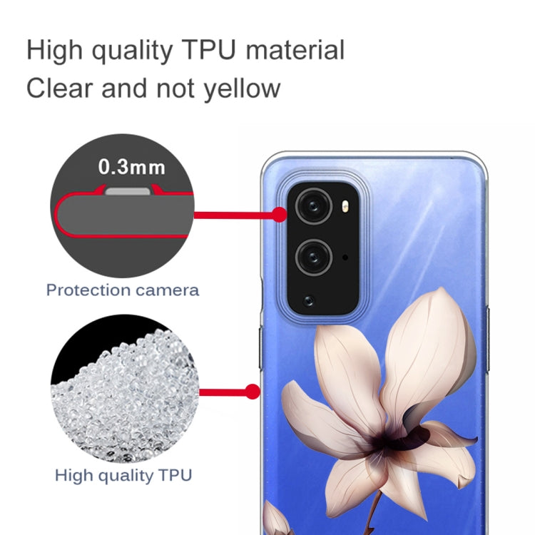 For OnePlus 9 Pro Colored Drawing Pattern Highly Transparent TPU Protective Case