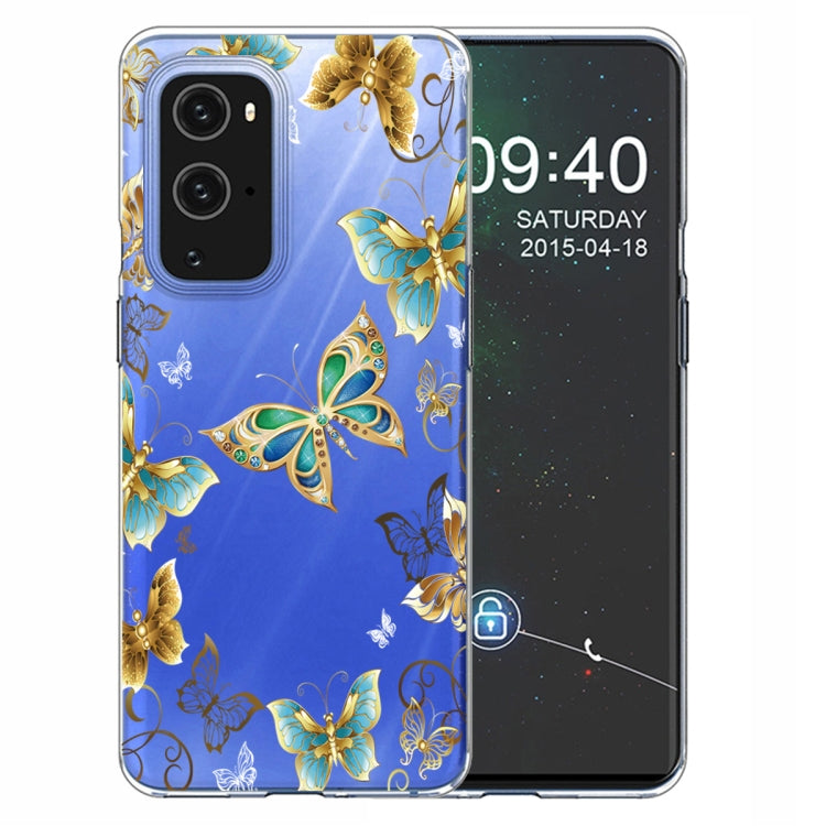For OnePlus 9 Pro Colored Drawing Pattern Highly Transparent TPU Protective Case