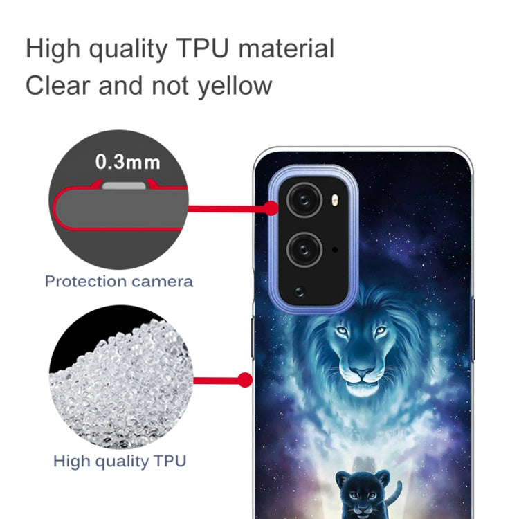 For OnePlus 9 Pro Colored Drawing Pattern Highly Transparent TPU Protective Case