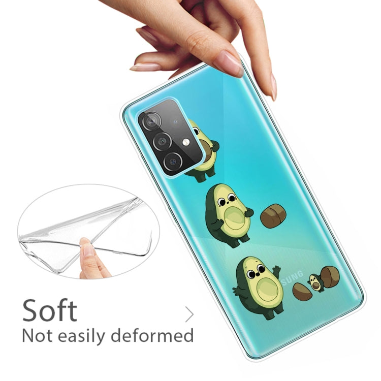 For Samsung Galaxy A52 5G / 4G Colored Drawing Pattern Highly Transparent TPU Protective Case