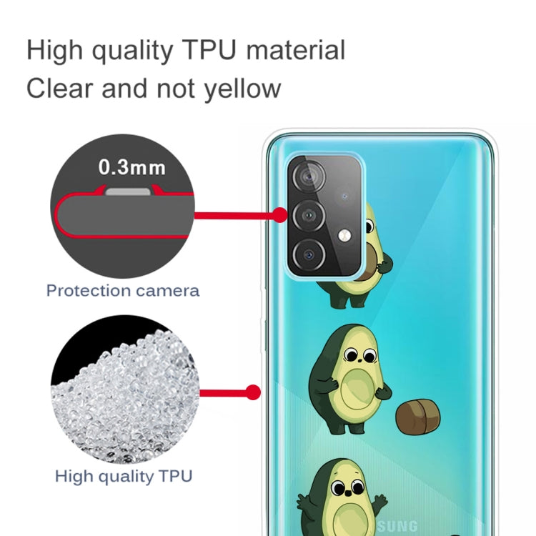 For Samsung Galaxy A52 5G / 4G Colored Drawing Pattern Highly Transparent TPU Protective Case