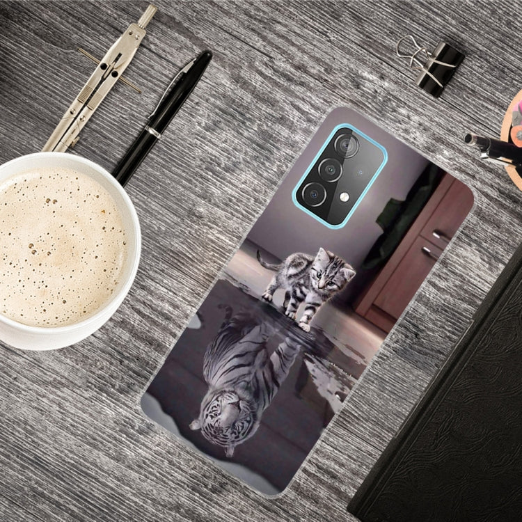 For Samsung Galaxy A52 5G / 4G Colored Drawing Pattern Highly Transparent TPU Protective Case