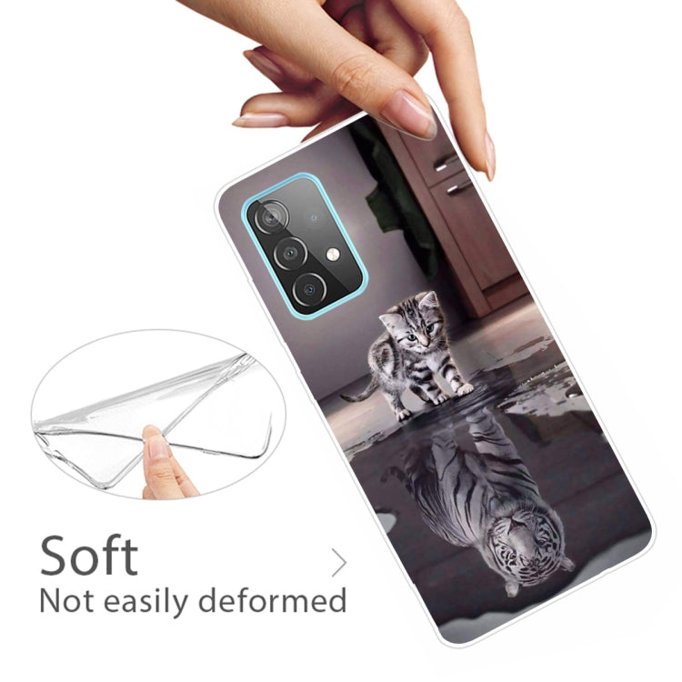 For Samsung Galaxy A52 5G / 4G Colored Drawing Pattern Highly Transparent TPU Protective Case