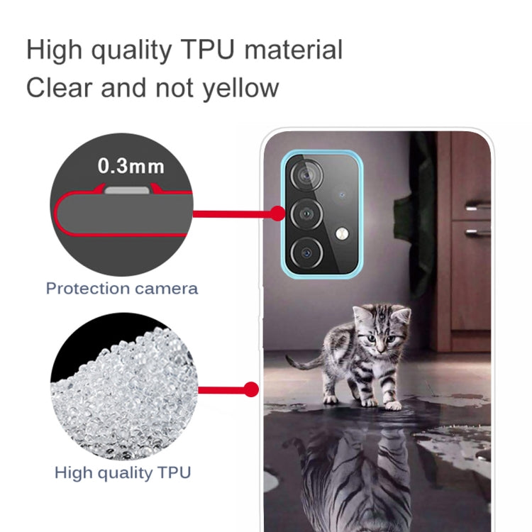 For Samsung Galaxy A52 5G / 4G Colored Drawing Pattern Highly Transparent TPU Protective Case