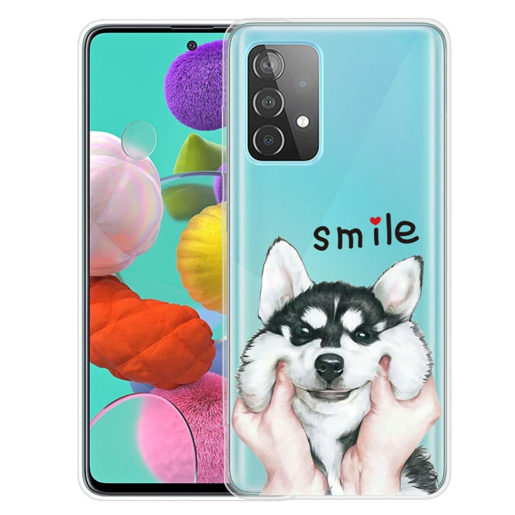 For Samsung Galaxy A52 5G / 4G Colored Drawing Pattern Highly Transparent TPU Protective Case