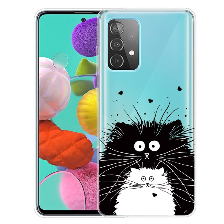 For Samsung Galaxy A52 5G / 4G Colored Drawing Pattern Highly Transparent TPU Protective Case