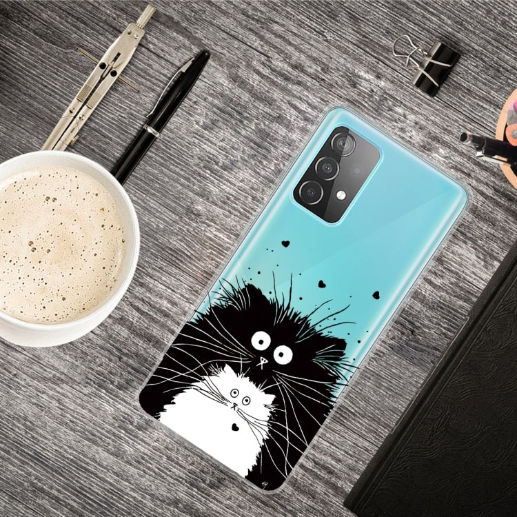 For Samsung Galaxy A52 5G / 4G Colored Drawing Pattern Highly Transparent TPU Protective Case