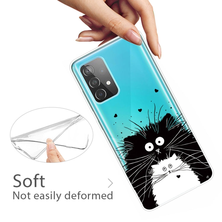 For Samsung Galaxy A52 5G / 4G Colored Drawing Pattern Highly Transparent TPU Protective Case