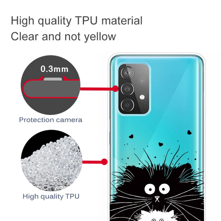 For Samsung Galaxy A52 5G / 4G Colored Drawing Pattern Highly Transparent TPU Protective Case