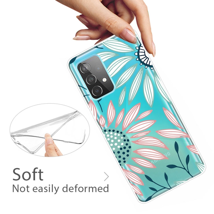 For Samsung Galaxy A52 5G / 4G Colored Drawing Pattern Highly Transparent TPU Protective Case