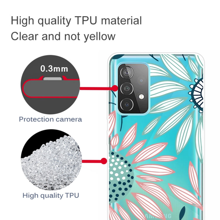 For Samsung Galaxy A52 5G / 4G Colored Drawing Pattern Highly Transparent TPU Protective Case