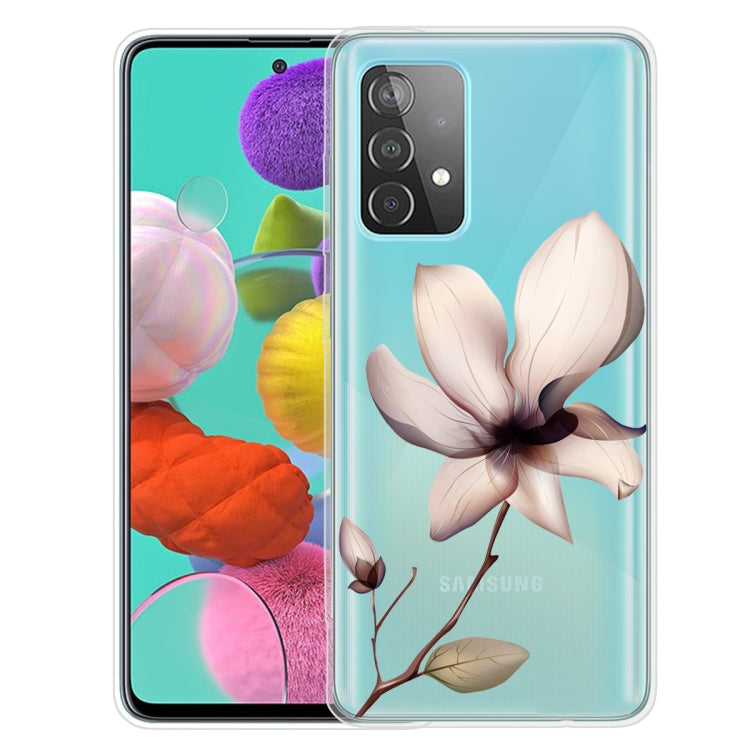 For Samsung Galaxy A52 5G / 4G Colored Drawing Pattern Highly Transparent TPU Protective Case