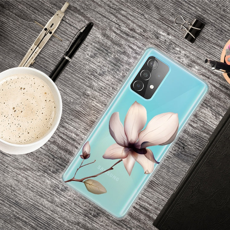 For Samsung Galaxy A52 5G / 4G Colored Drawing Pattern Highly Transparent TPU Protective Case