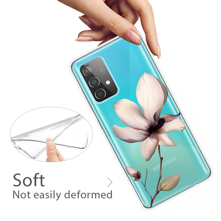 For Samsung Galaxy A52 5G / 4G Colored Drawing Pattern Highly Transparent TPU Protective Case