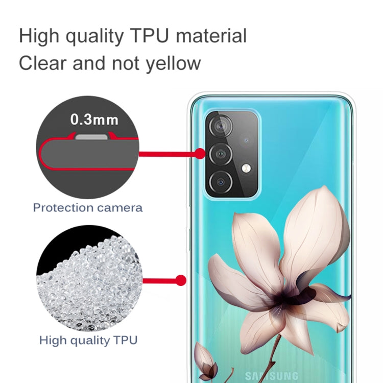 For Samsung Galaxy A52 5G / 4G Colored Drawing Pattern Highly Transparent TPU Protective Case