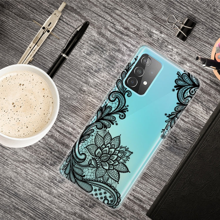 For Samsung Galaxy A52 5G / 4G Colored Drawing Pattern Highly Transparent TPU Protective Case