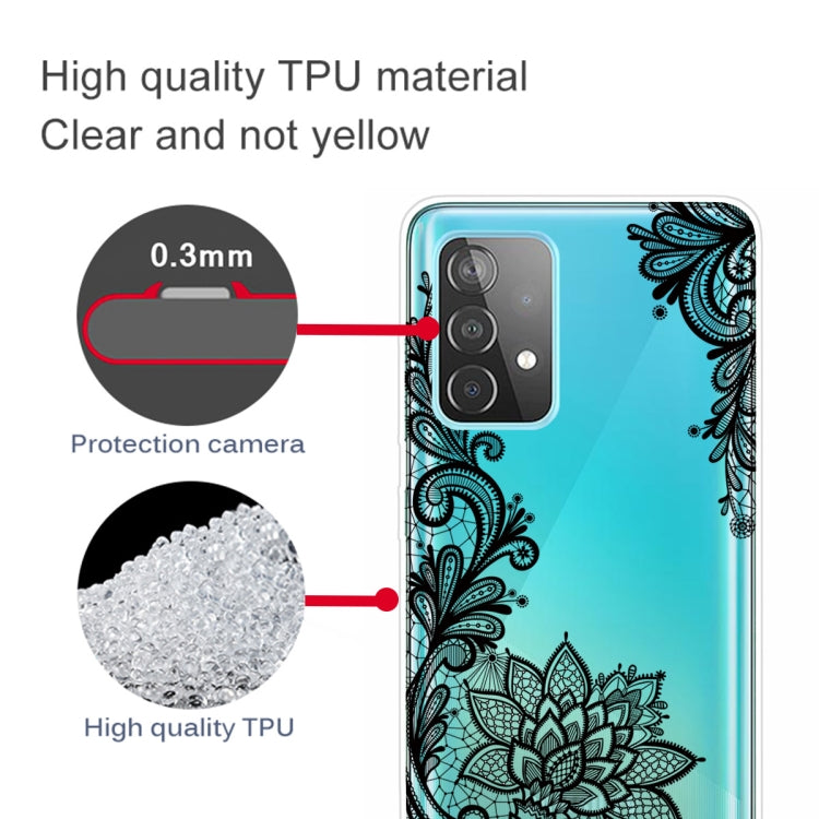 For Samsung Galaxy A52 5G / 4G Colored Drawing Pattern Highly Transparent TPU Protective Case