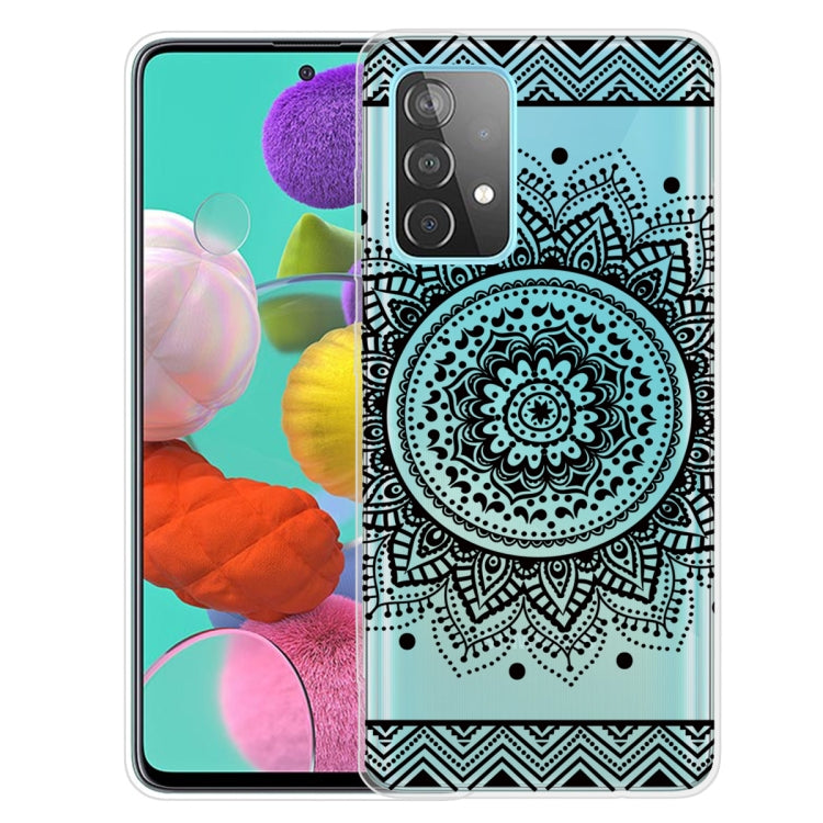 For Samsung Galaxy A52 5G / 4G Colored Drawing Pattern Highly Transparent TPU Protective Case