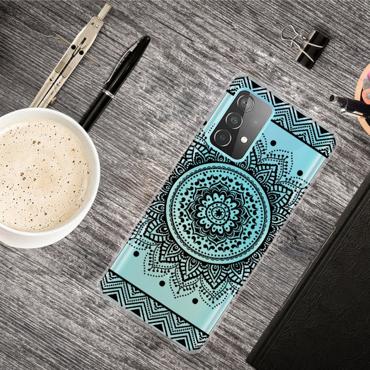 For Samsung Galaxy A52 5G / 4G Colored Drawing Pattern Highly Transparent TPU Protective Case
