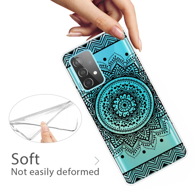 For Samsung Galaxy A52 5G / 4G Colored Drawing Pattern Highly Transparent TPU Protective Case