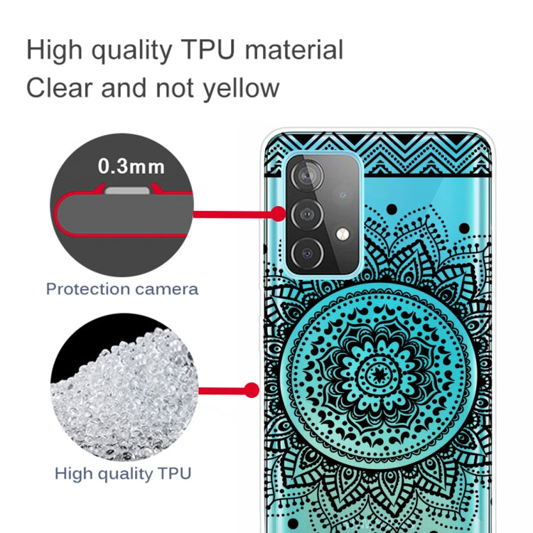 For Samsung Galaxy A52 5G / 4G Colored Drawing Pattern Highly Transparent TPU Protective Case