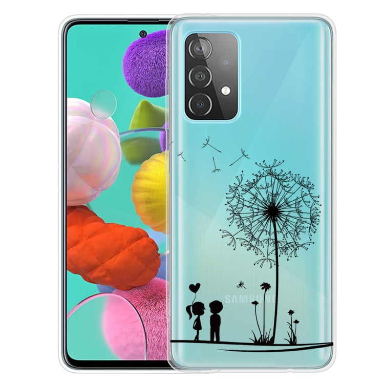For Samsung Galaxy A52 5G / 4G Colored Drawing Pattern Highly Transparent TPU Protective Case