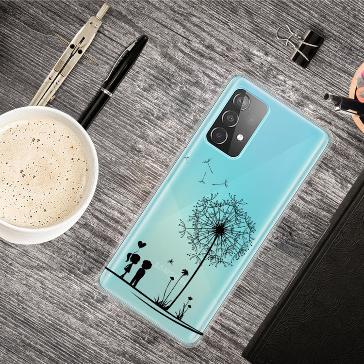 For Samsung Galaxy A52 5G / 4G Colored Drawing Pattern Highly Transparent TPU Protective Case