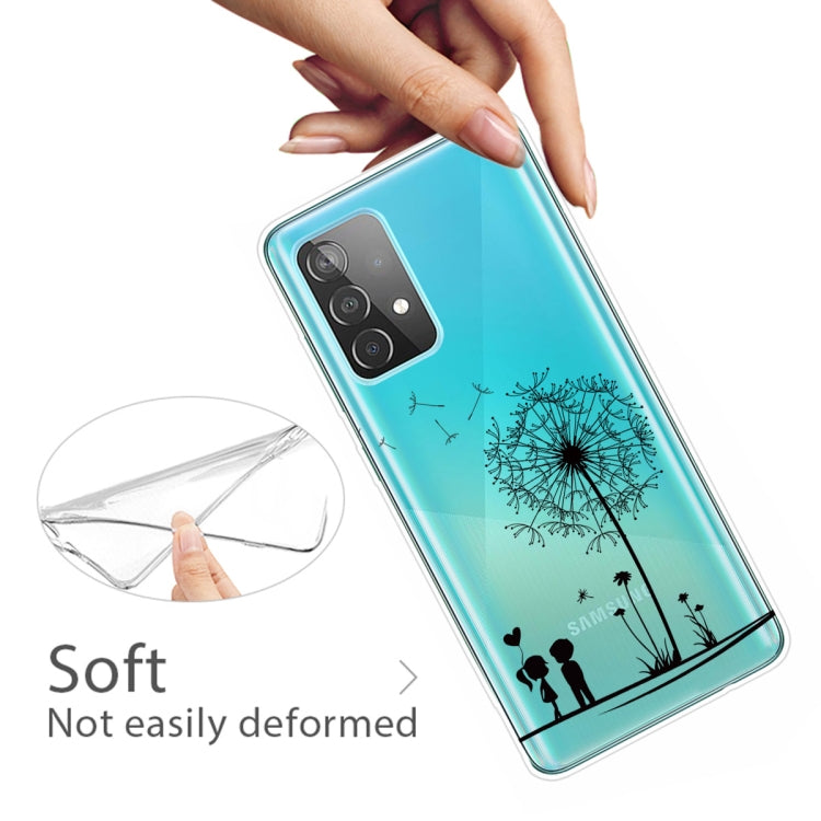 For Samsung Galaxy A52 5G / 4G Colored Drawing Pattern Highly Transparent TPU Protective Case