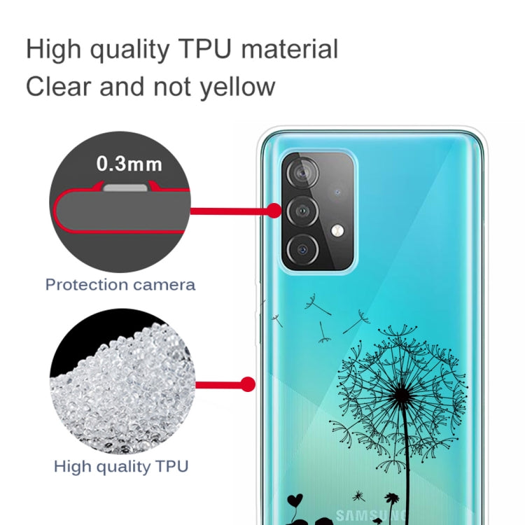 For Samsung Galaxy A52 5G / 4G Colored Drawing Pattern Highly Transparent TPU Protective Case