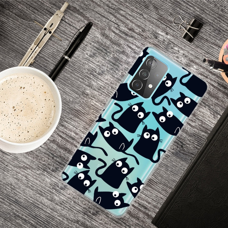 For Samsung Galaxy A52 5G / 4G Colored Drawing Pattern Highly Transparent TPU Protective Case