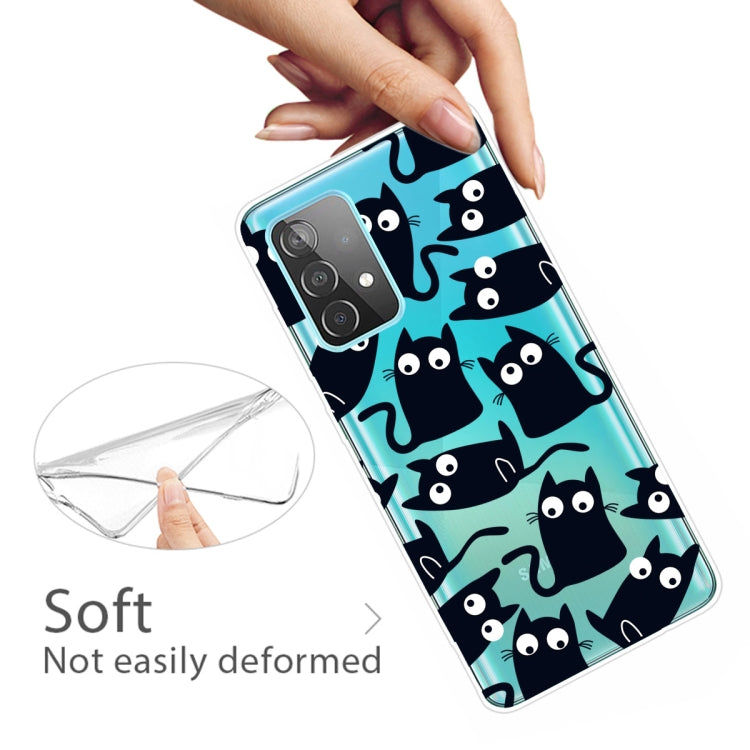 For Samsung Galaxy A52 5G / 4G Colored Drawing Pattern Highly Transparent TPU Protective Case