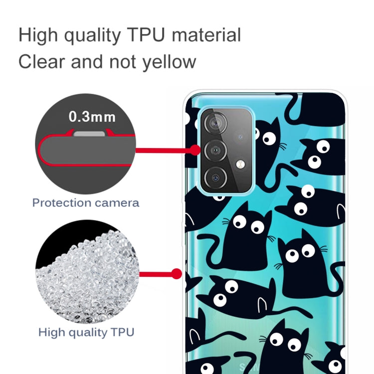 For Samsung Galaxy A52 5G / 4G Colored Drawing Pattern Highly Transparent TPU Protective Case