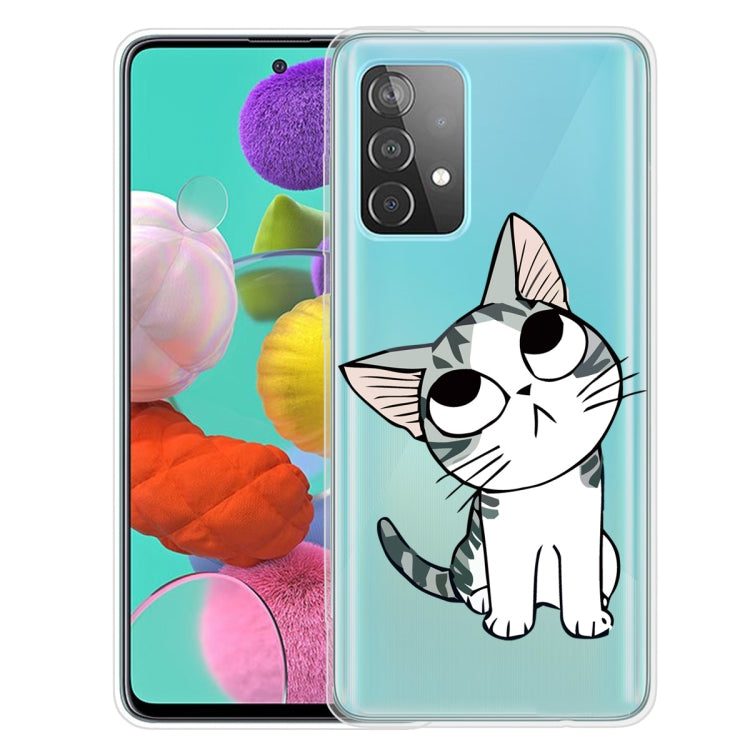 For Samsung Galaxy A52 5G / 4G Colored Drawing Pattern Highly Transparent TPU Protective Case