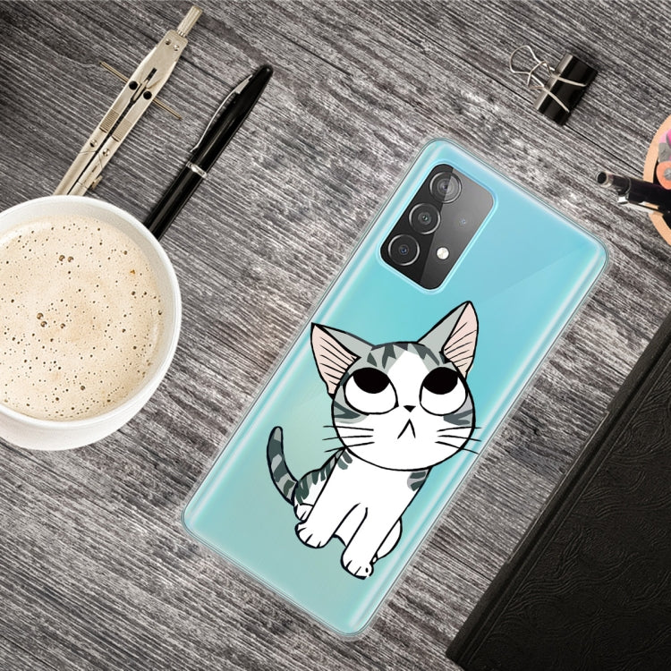 For Samsung Galaxy A52 5G / 4G Colored Drawing Pattern Highly Transparent TPU Protective Case