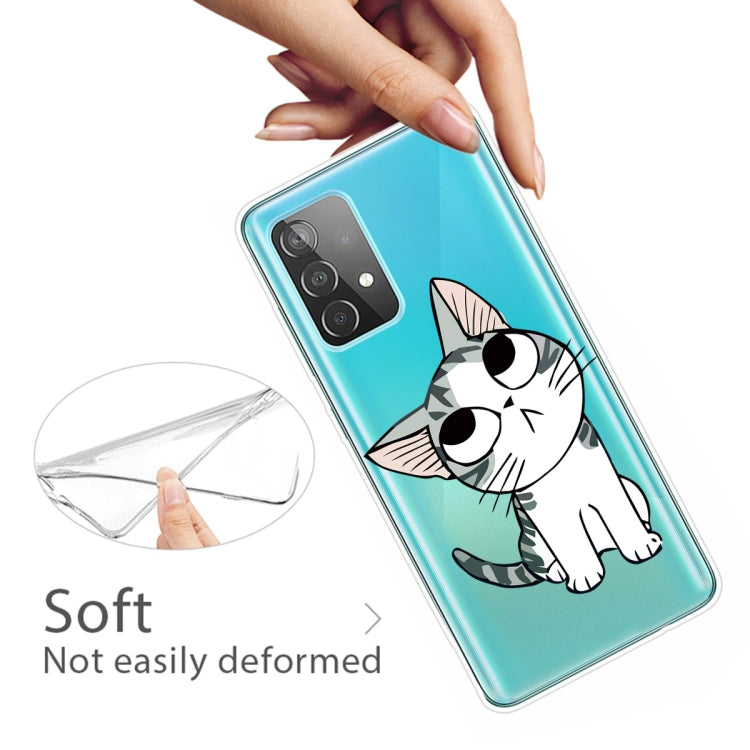 For Samsung Galaxy A52 5G / 4G Colored Drawing Pattern Highly Transparent TPU Protective Case