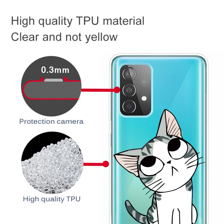 For Samsung Galaxy A52 5G / 4G Colored Drawing Pattern Highly Transparent TPU Protective Case