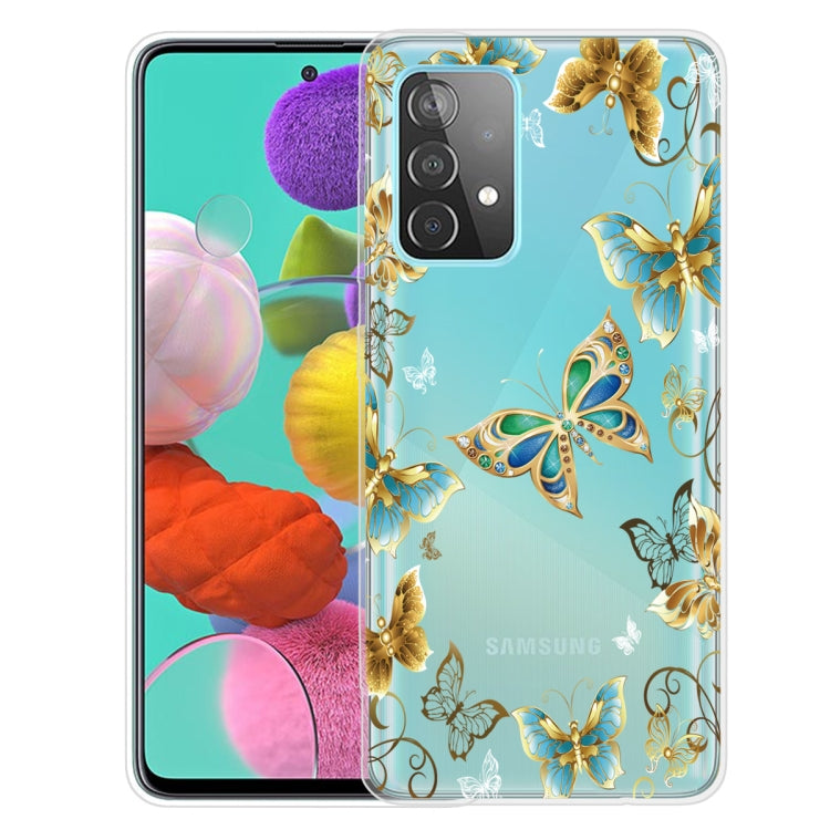 For Samsung Galaxy A52 5G / 4G Colored Drawing Pattern Highly Transparent TPU Protective Case