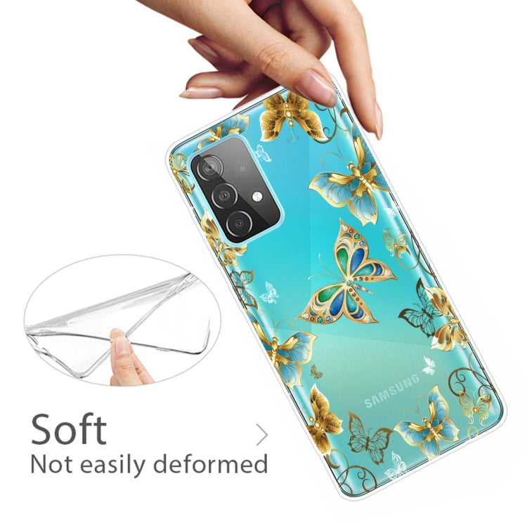For Samsung Galaxy A52 5G / 4G Colored Drawing Pattern Highly Transparent TPU Protective Case